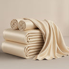 Ivory White 4-Piece Silk Bedding Set