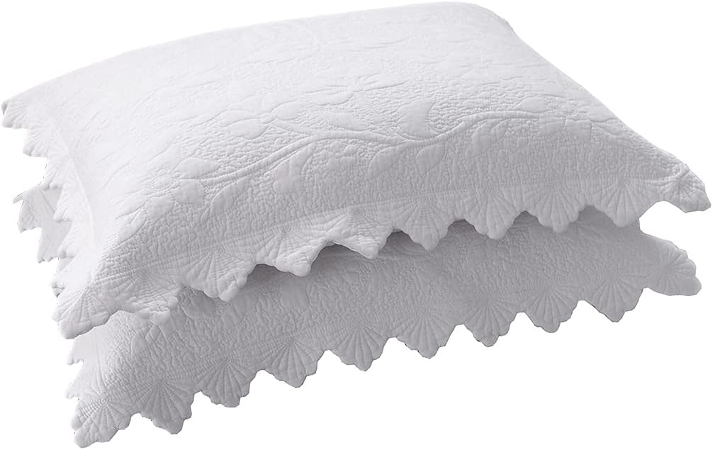 White Quilted Vintage Pillowcase