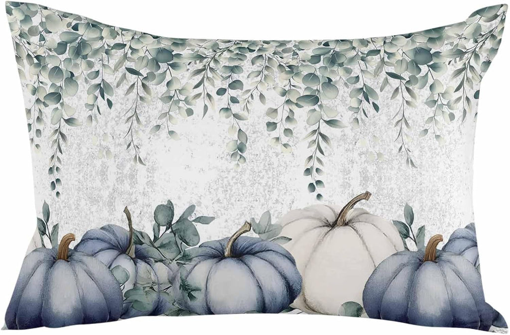 Blue Pumpkin & Eucalyptus Pillowcase