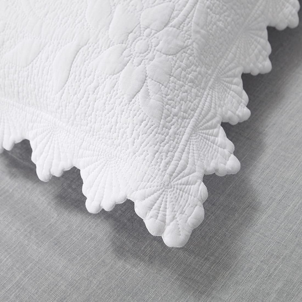 White Quilted Vintage Pillowcase