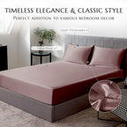 Purple Silk Fitted Sheet 3-Piece Set