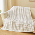 Flannel bubble texture blanket 50x60 inches, all-season blanket