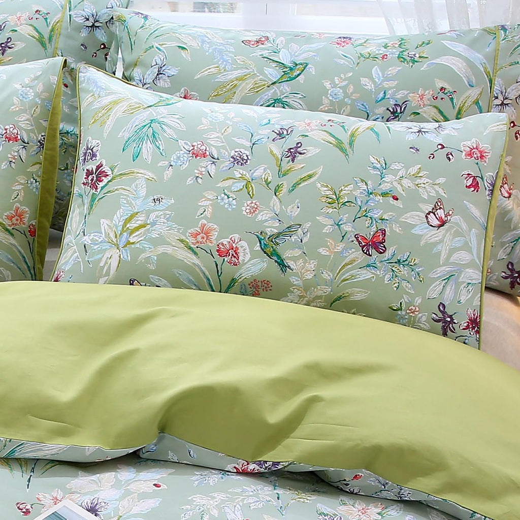 Sage Green Butterfly Pillowcase