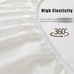 Ivory White 4-Piece Silk Bedding Set