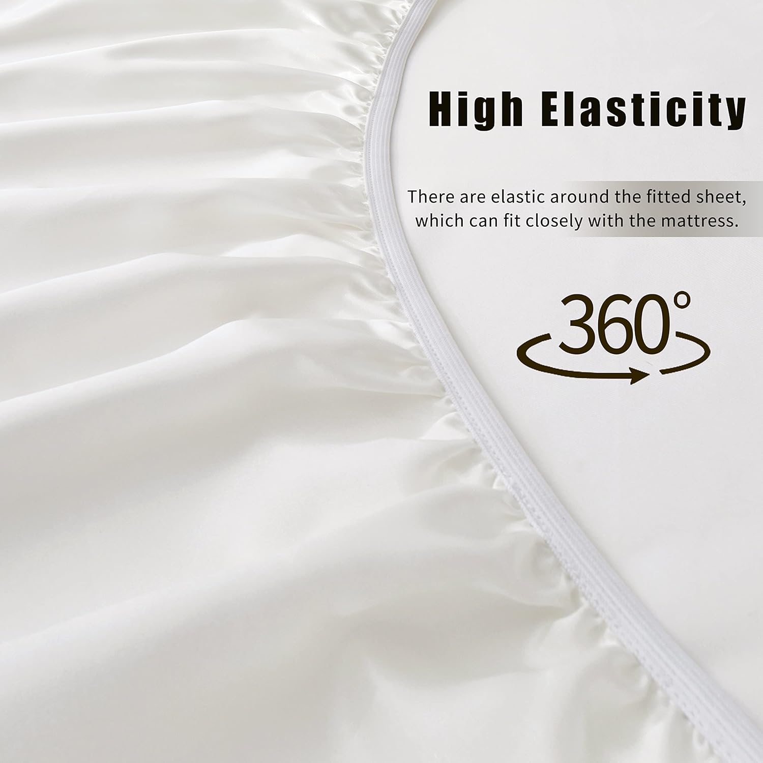 Ivory White 4-Piece Silk Bedding Set
