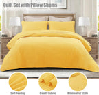 Yellow Geometric Quilted Duvet Cover
