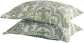 Green Paisley Quilted Pillowcase