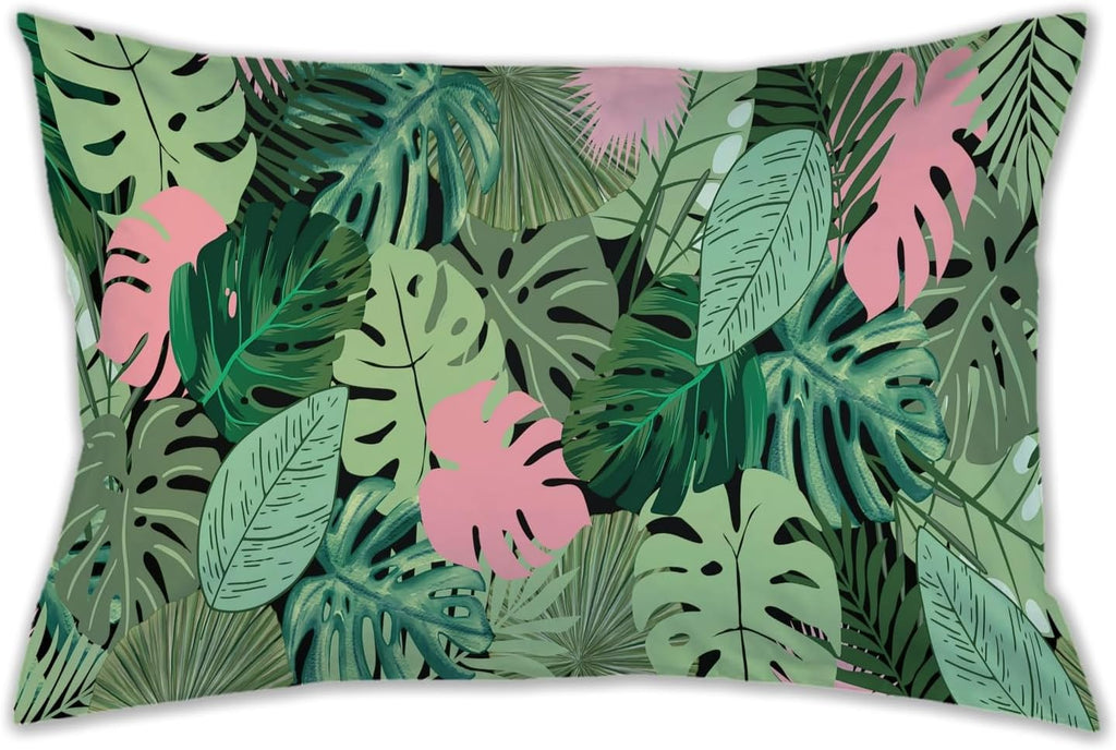 Monstera Leaf Print Pillowcase