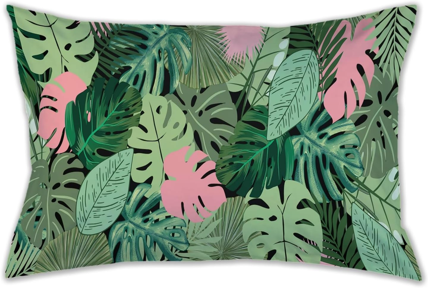 Monstera Leaf Print Pillowcase