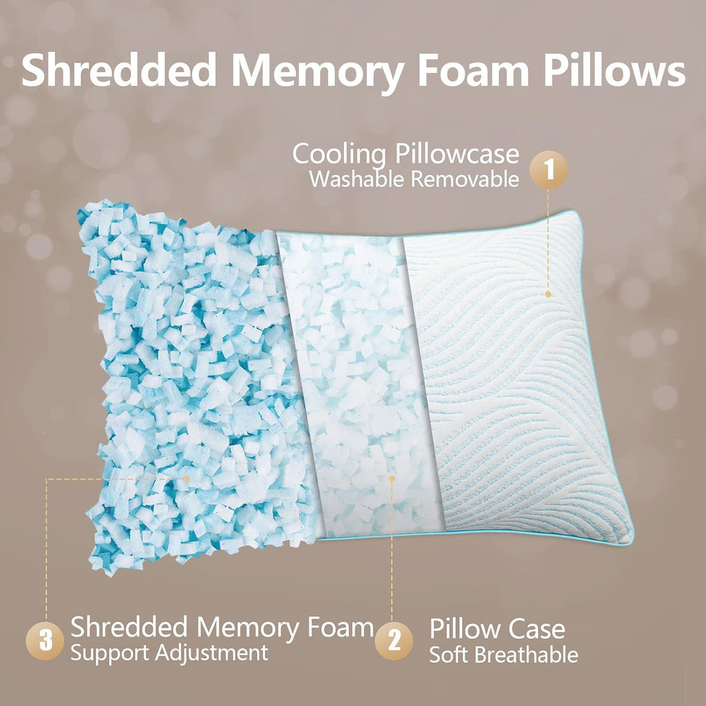 Gel Memory Foam Camping Pillow