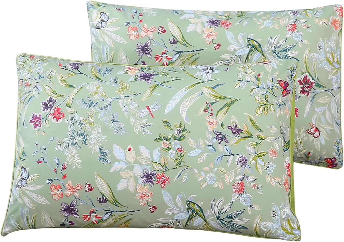 Sage Green Butterfly Pillowcase