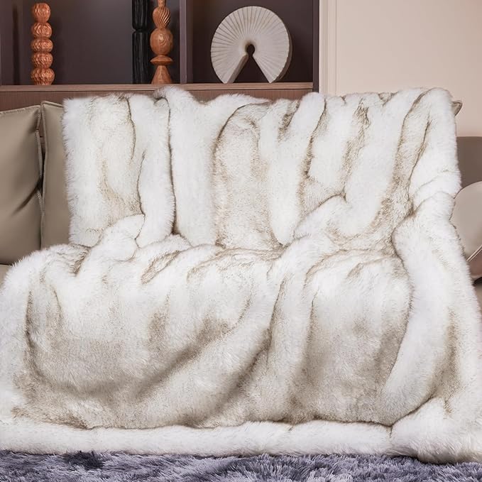High Gram Weight Faux Fur Blanket 50x60 Thick Winter Blanket