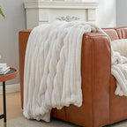 Long Faux Fur Decorative Blanket 55x70 Soft and Warm