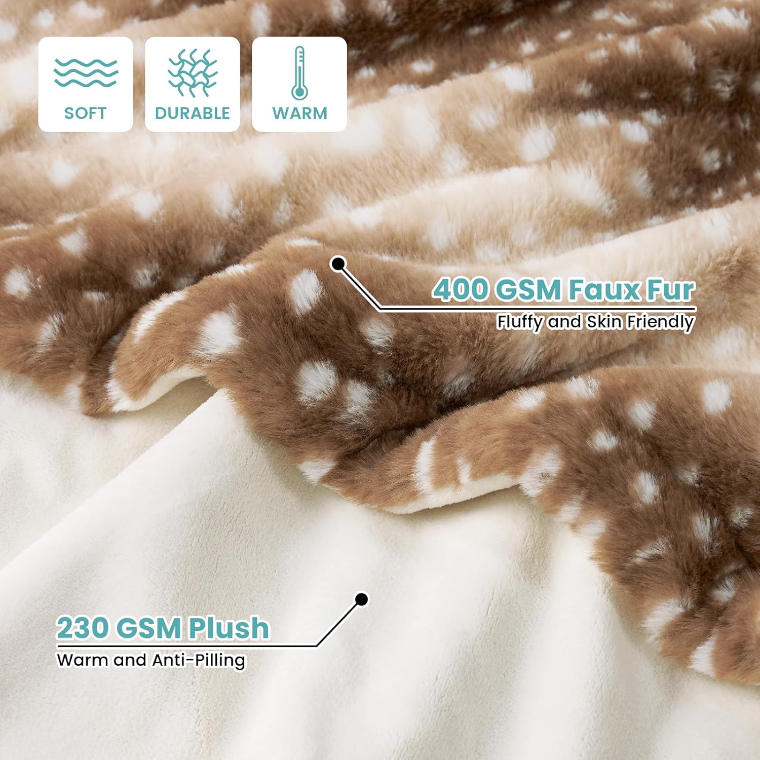 Waterproof Pet Hair Blanket 50x60 Machine Washable Sofa Protector