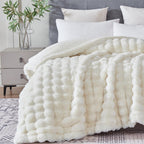 Thickened faux fur blanket 50x60 inches, warm sofa blanket