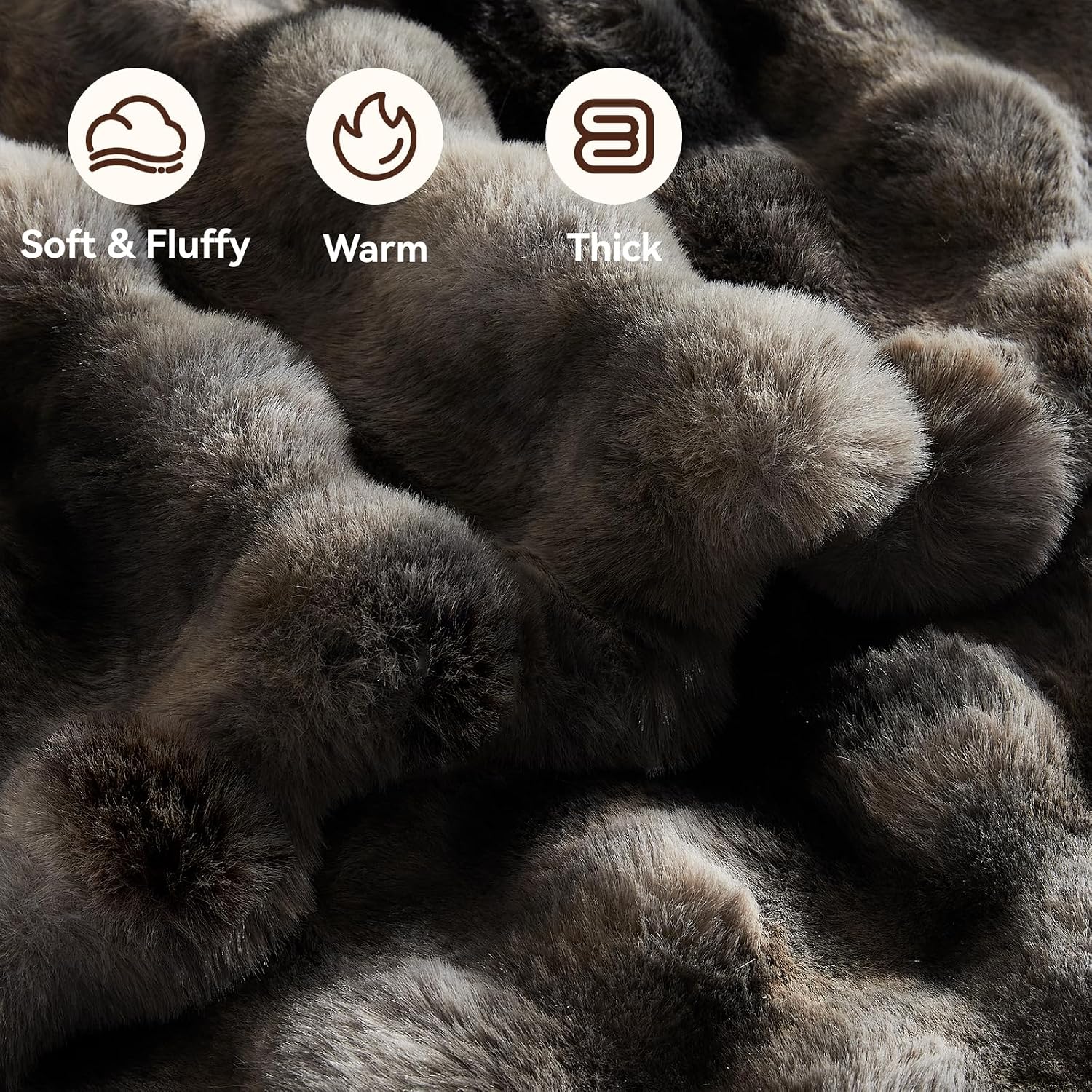 Thickened bubble fleece blanket 50x60 inches, soft and warm