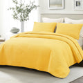 Yellow Geometric Quilted Duvet Cover
