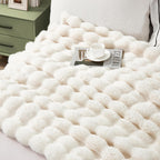 Double-sided faux fur blanket 50x60 inches, winter warm blanket