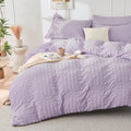 Lavender Seersucker Duvet Cover