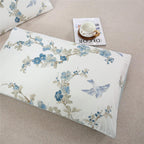 Floral & Bird Print Standard Pillowcase