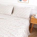 Small Ditsy Floral Print 4-Piece Silk Bedding Set