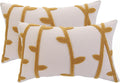 Wheat Ear Embroidered Yellow Pillowcase