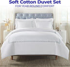 Silver Embroidered Cotton Pillowcase