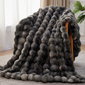 Thickened bubble fleece blanket 50x60 inches, soft and warm