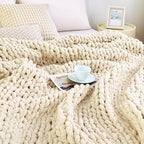 Combine knit chenille blanket 51x63 inches, comfortable sofa blanket